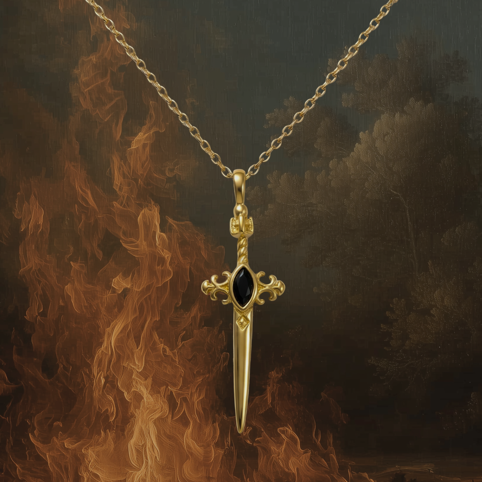 Talis - Onyx Sword Necklace