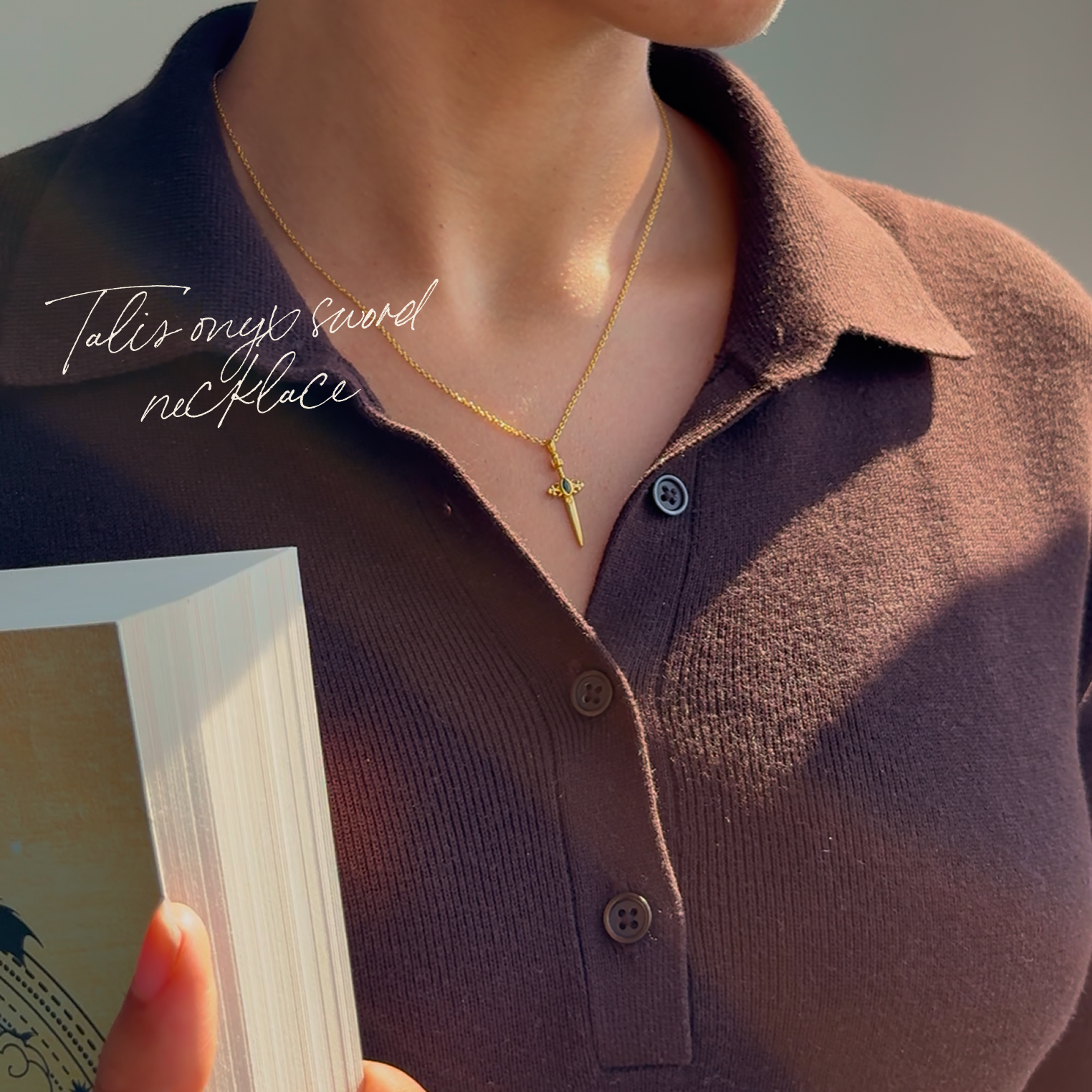 Talis - Onyx Sword Necklace